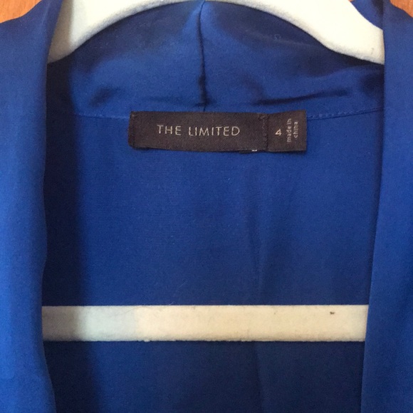 Silky royal blue A line sleeveless dress - Picture 3 of 4